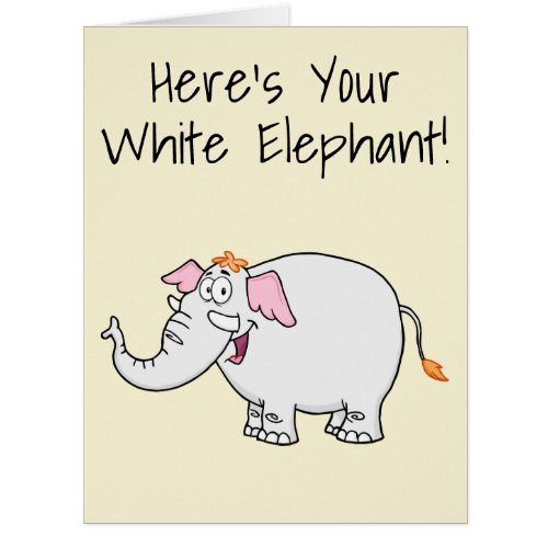 White Elephant Exchange Cartoon