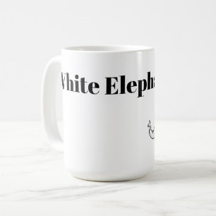 White Elephant Exchange Cartoon Coffee Mug