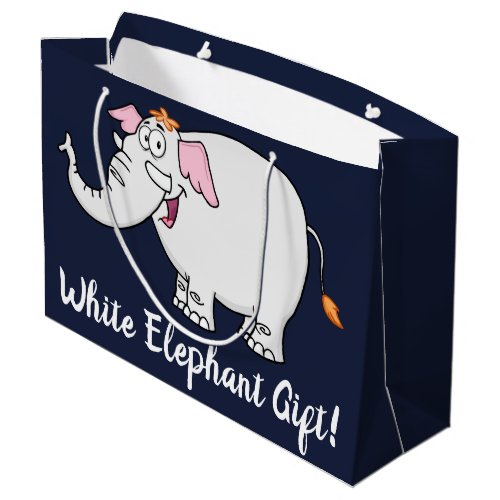 White Elephant Exchange Cartoon Large Gift Bag