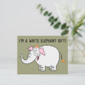 White Elephant Exchange Cartoon Postcard | Zazzle