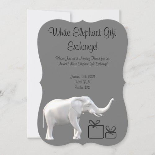 White Elephant Exchange Invite