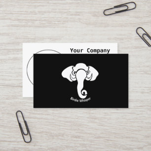 White Elephant Family Home Address Republican Business Card