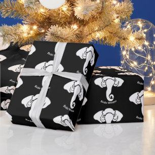White Elephant Family Home Address Republican Wrapping Paper
