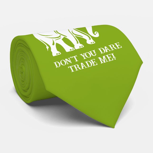 White Elephant Gag Gift Neck Tie (Rolled)