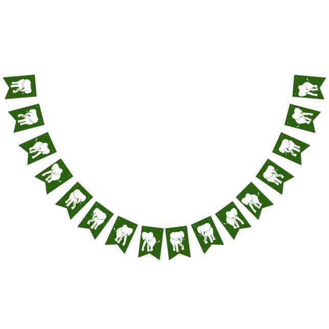 White Elephant Gift Exchange Christmas Party Bunting Flags (All)