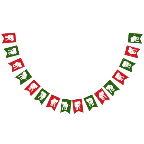 White Elephant Gift Exchange Christmas Party Bunting Flags