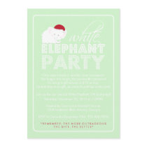 White Elephant Gift Exchange Holiday Party Invitation White Elephant Gift Exchange Holiday Party Invitation