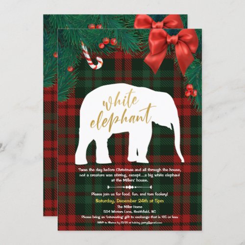 White Elephant Gift Exchange Invitation