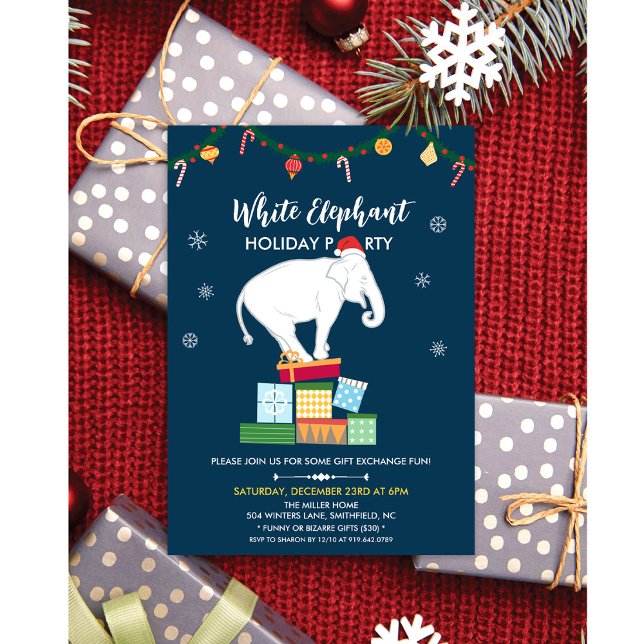 White Elephant Gift Exchange Invitation (Creator Uploaded)