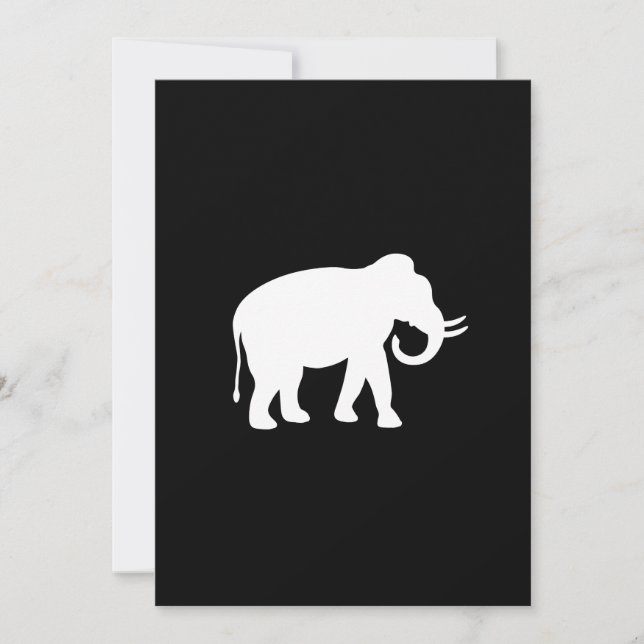 White Elephant Gift Exchange Party Invitation (Front)