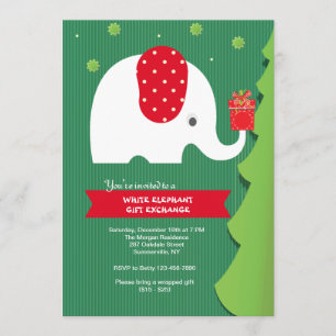 White Elephant Gift Exchange Party Invitation