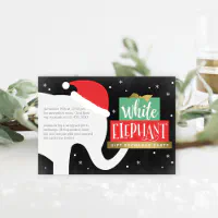 White Elephant Party Template Set, Gift Exchange Party Invitation