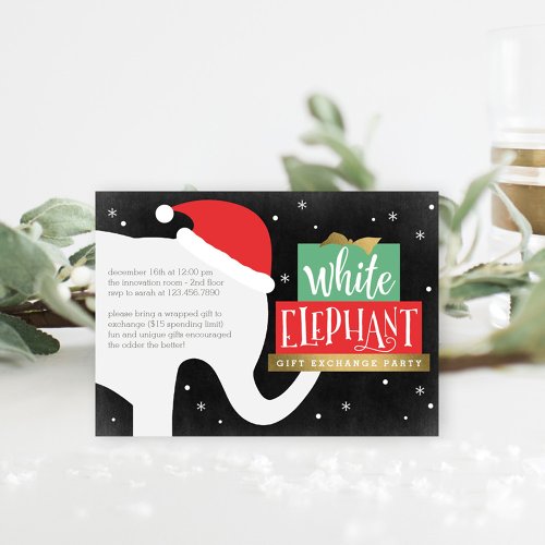 White Elephant Gift Exchange Party Invitation