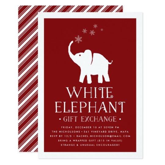 White Elephant Exchange Invitation 3