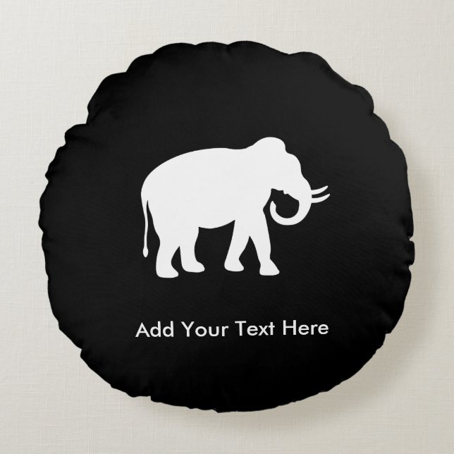 White Elephant Gift Exchange Party Round Pillow (Front)