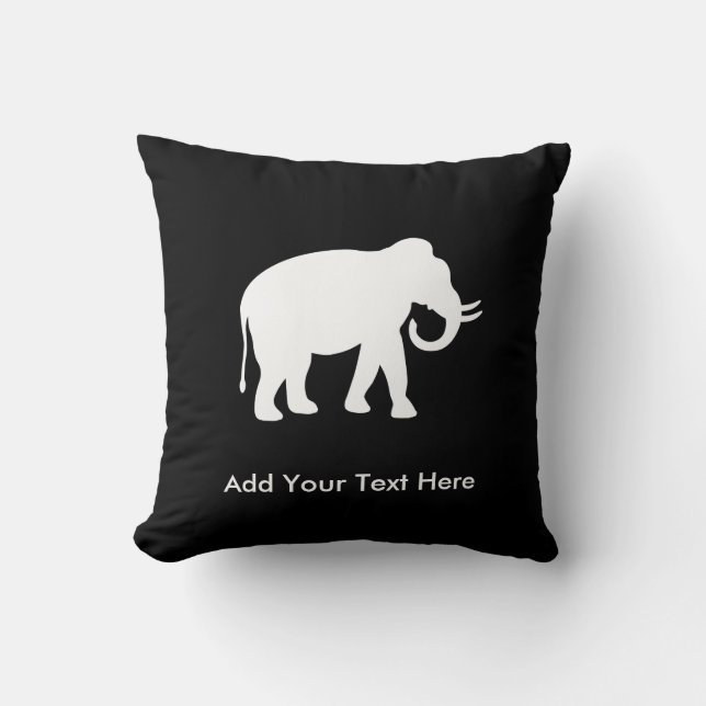 White Elephant Gift Exchange Party Throw Pillow (Front)