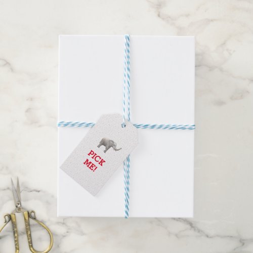 White Elephant Gift Tag