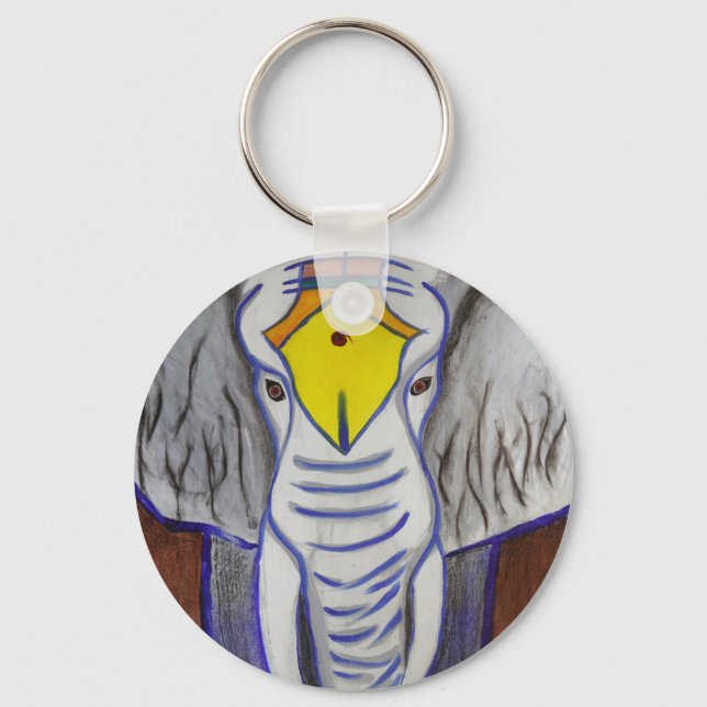 White Elephant Keychain (Front)