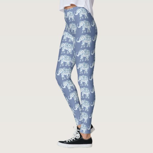 White Elephant Leggings Zazzle