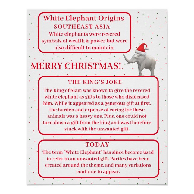 White Elephant Origins Poster (Front)