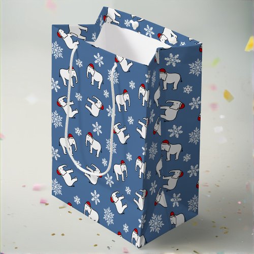 White Elephant Party Christmas (Blue) Gift Bag