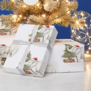 White Elephant Party Christmas Wrapping Paper