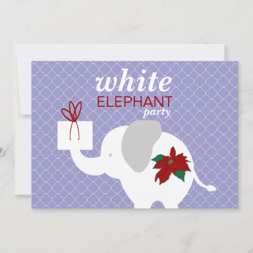 White Elephant Party Invitation