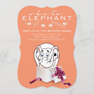 White Elephant Party Invitation | Custom Colors