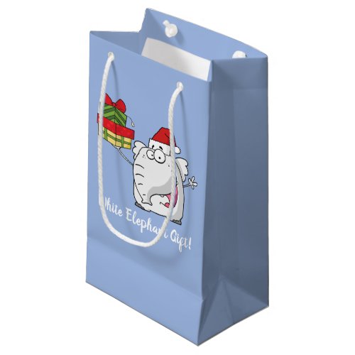 White Elephant Santa Hat Gifts Cartoon Small Gift Bag