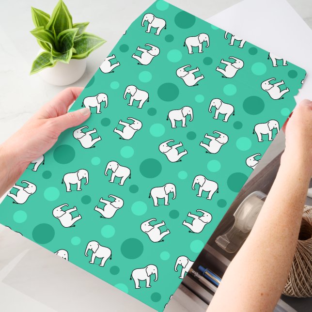 White Elephant Shipping Envelope Mailer (Teal) (Desk)