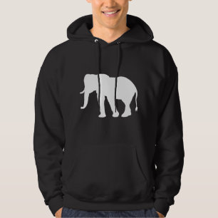 White Elephant Silhouette Zoologist World Elephant Hoodie