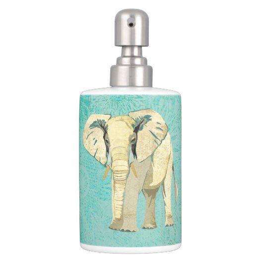White Elephant Toothbrush Holder & Soap Dispenser (Front)