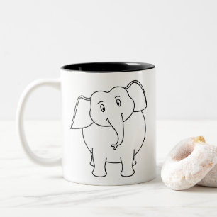 White Elephant. Two-Tone Coffee Mug