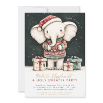 White Elephant Ugly Sweater Party Invitation