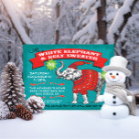 White Elephant Ugly Sweater Party Invitation<br><div class="desc">Celebrate the Holidays with this cute White Elephant and Ugly Sweater Christmas Party. Features a white elephant wearing his ugly sweater. Great for the gift exchange.</div>