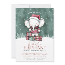 White Elephant Ugly Sweater Party Invitation