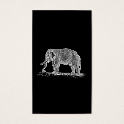 Customizable White Elephant Vintage 1800s Illustration Business Cards