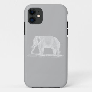 White Elephant Vintage 1800s Illustration iPhone 11 Case