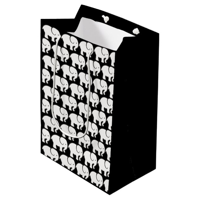 White Elephants Design Gift Bag (Front Angled)