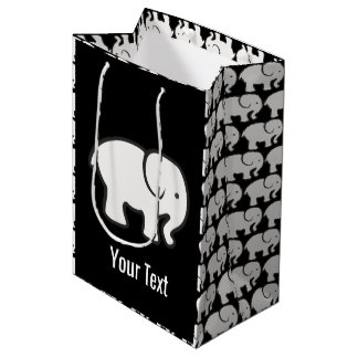 White Elephants Design Gift Bag