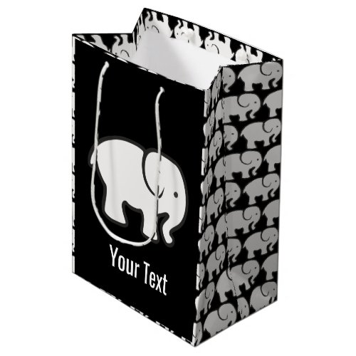 White Elephants Design Gift Bag