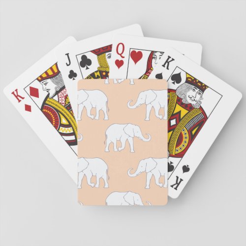 White Elephants Playing Cards