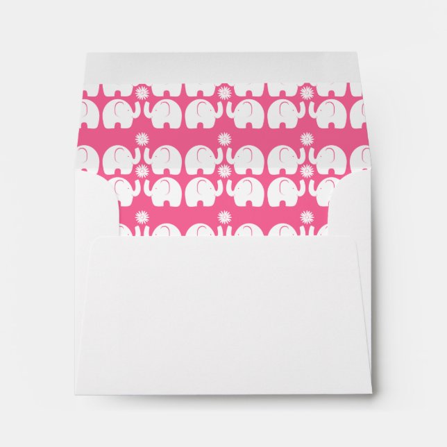 White Elephants with Daisy over Pink Envelope (Back (Bottom))