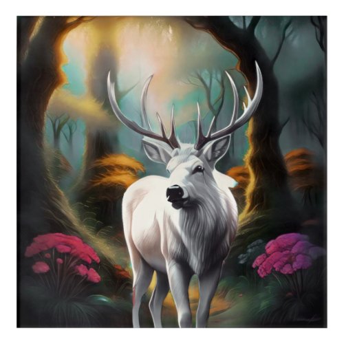 White Elk Acrylic Print