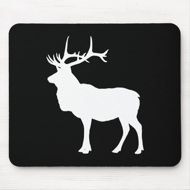 White Elk Mouse Pad (Front)
