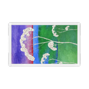 White elm trees acrylic tray