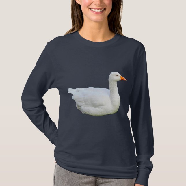 White Emden Goose T-Shirt (Front)