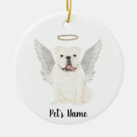 White English Bulldog Sympathy Memorial