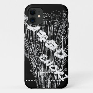 White Enoki Mushrooms Japanese Letters Fungus Food iPhone 11 Case