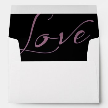 White Envelope Amethyst Purple Love Liner by Mintleafstudio at Zazzle